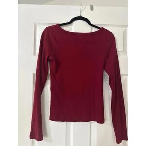 Universal Thread Maroon Long Sleeve Ribbed Shirt Sizw Medium NWT
